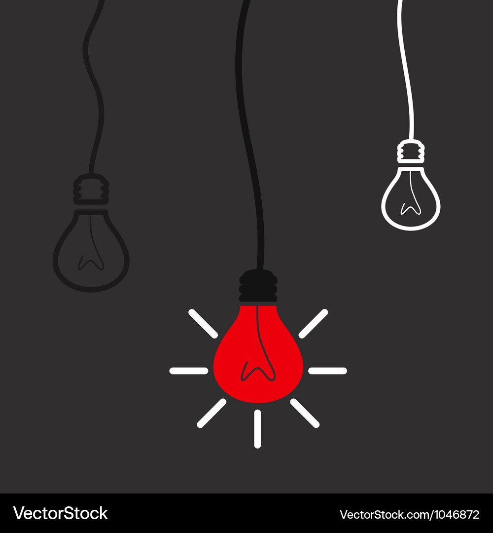 Idea a bulb Royalty Free Vector Image - VectorStock