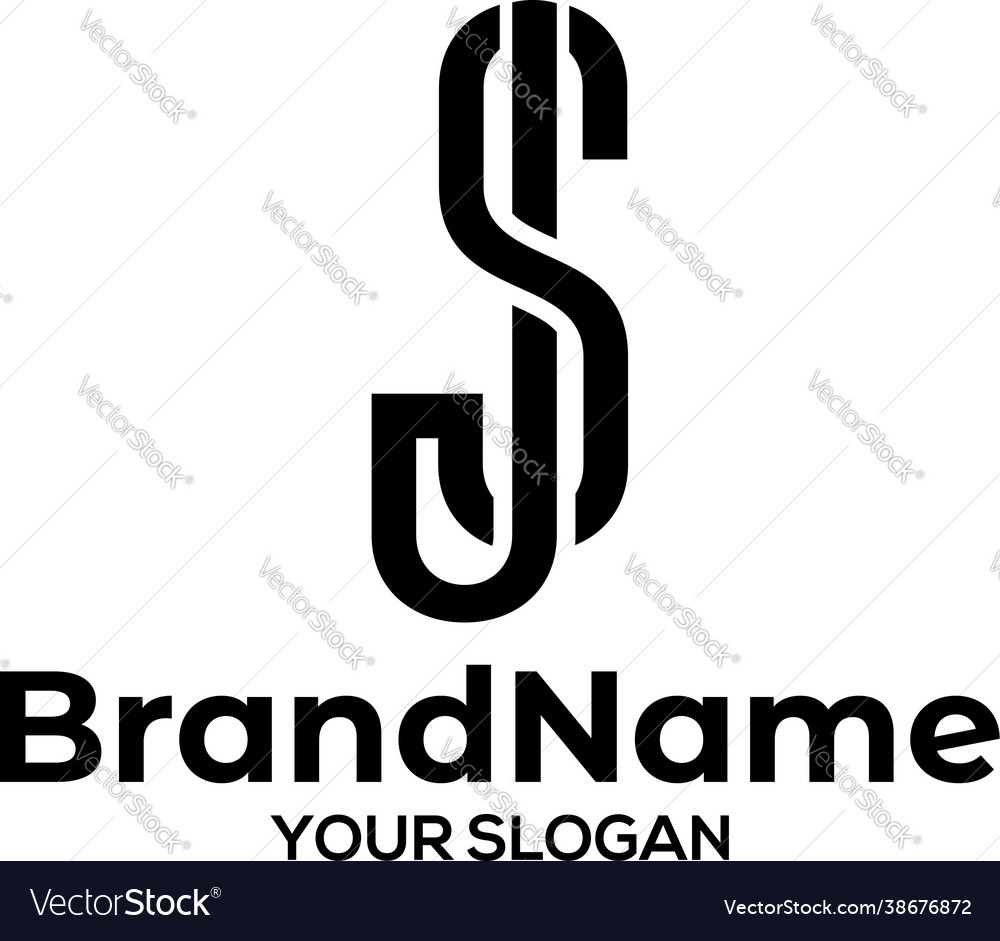 Initial j and s logo design Royalty Free Vector Image