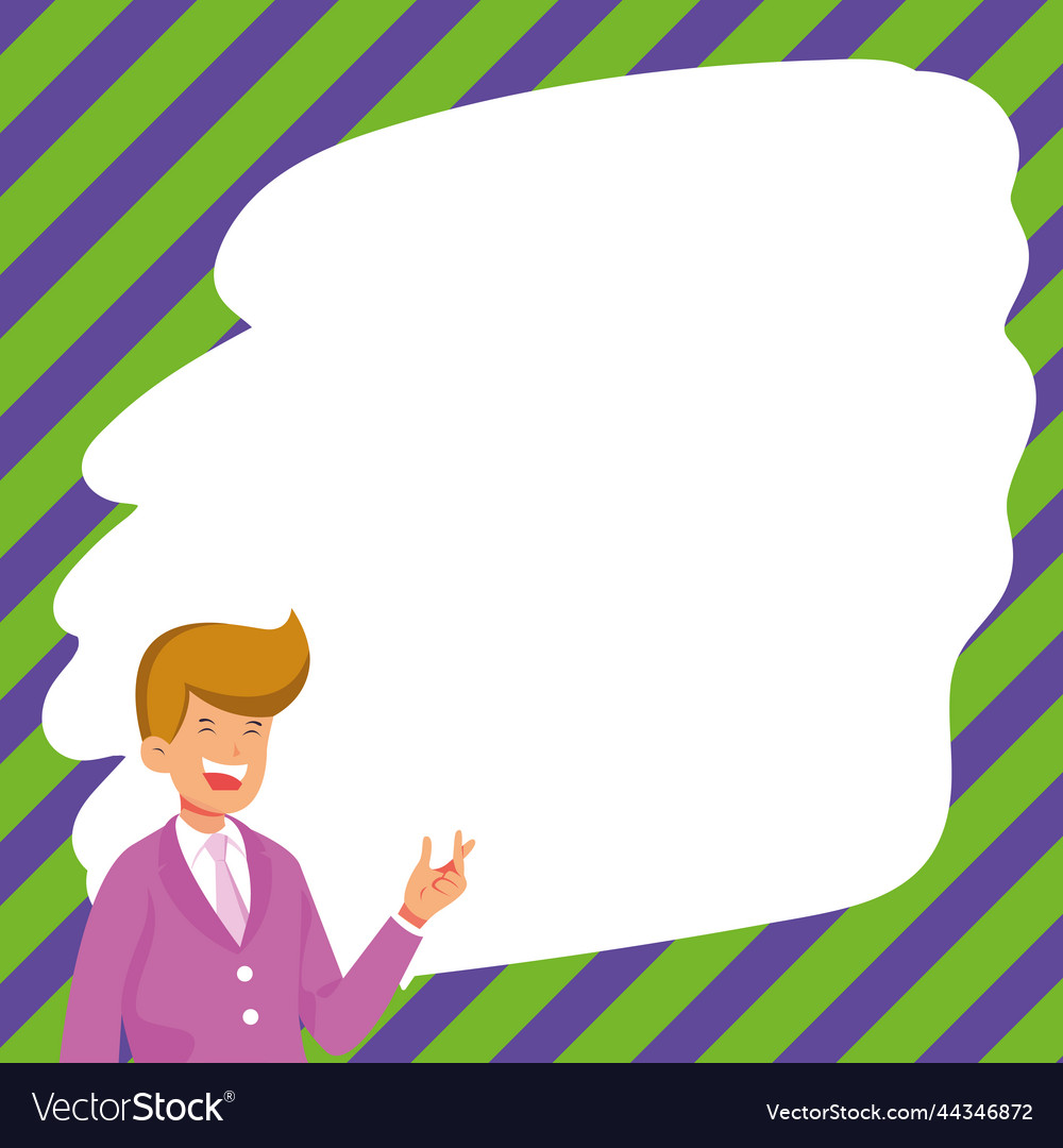 Instructor drawing pointing stick on empty Vector Image Instructor drawing pointing stick on empty