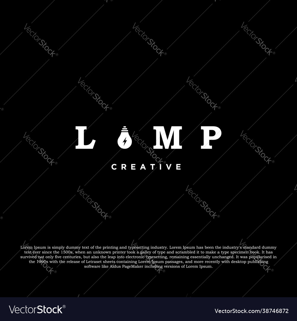 Lamp creative logo design