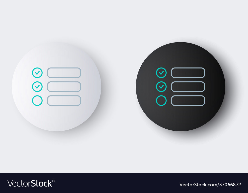 Line task list icon isolated on grey background