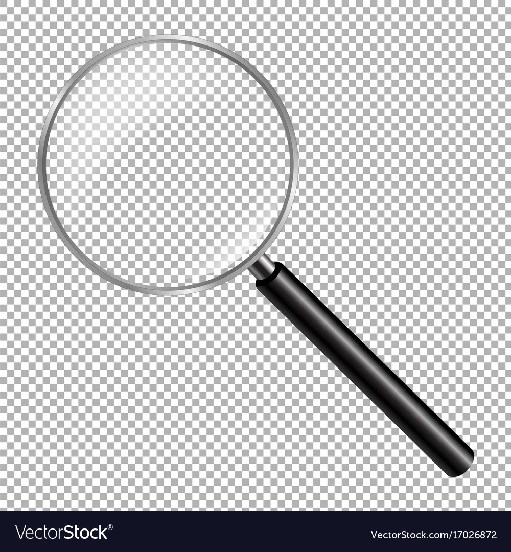 Magnifying glass isolated Royalty Free Vector Image