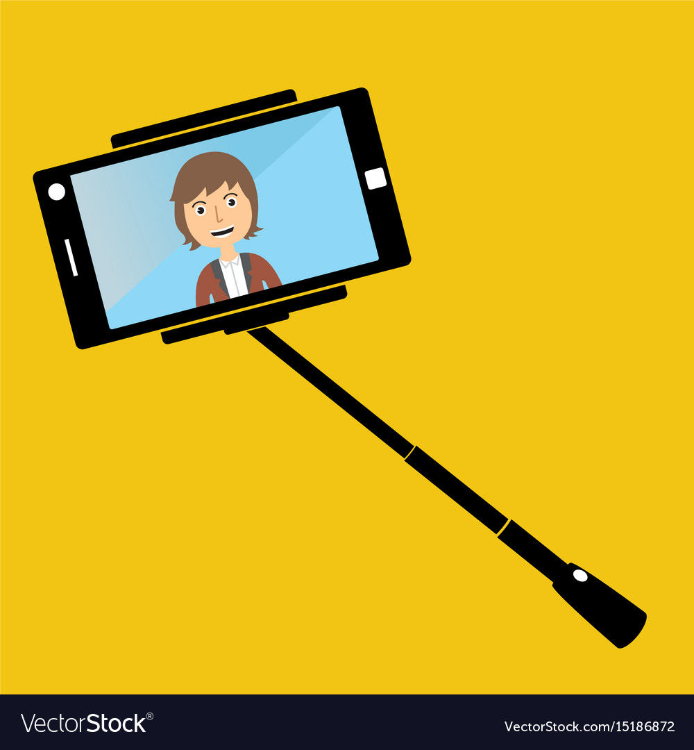 Man Taking Selfie with Stick
