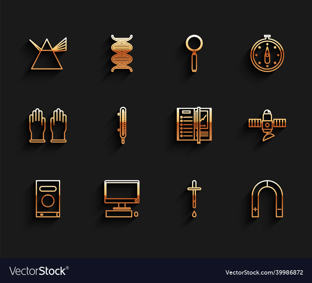 Set line book computer monitor with keyboard vector image Set line book computer monitor with keyboard