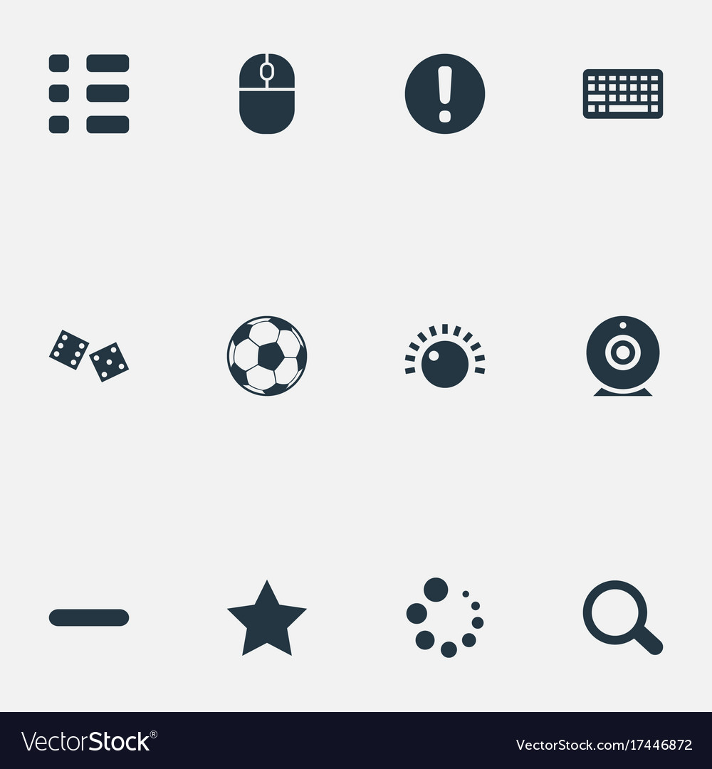 Set of simple game icons