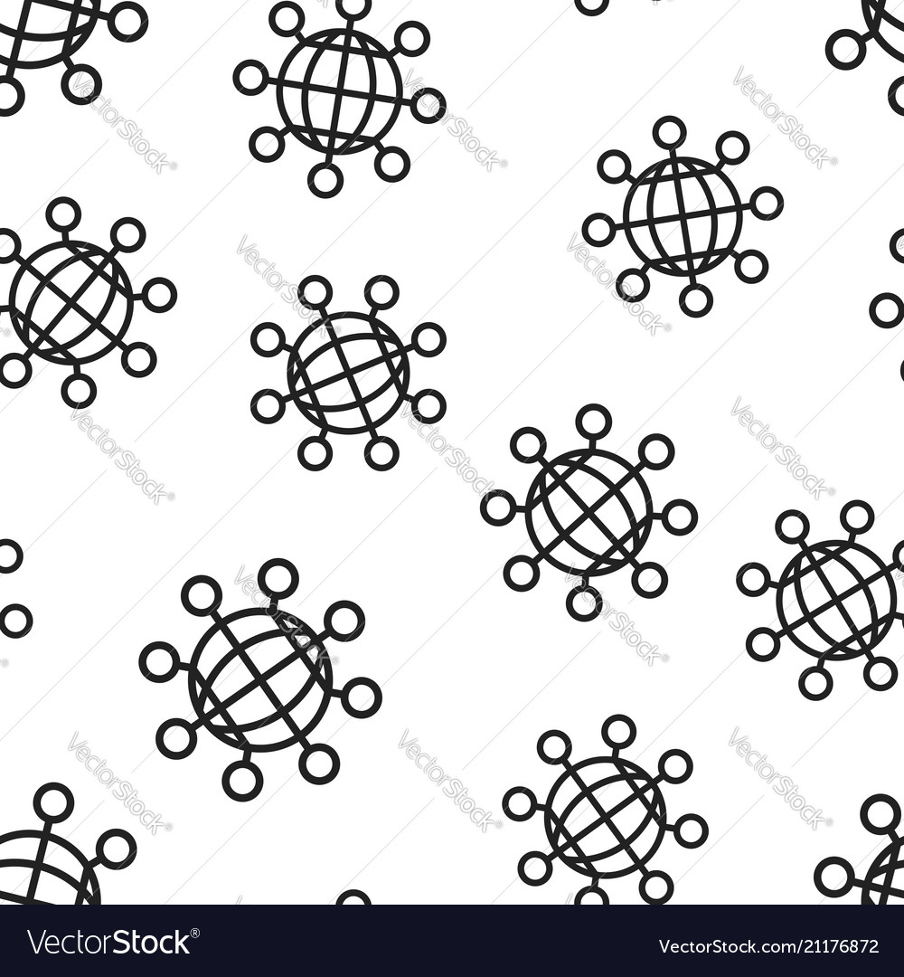 Sharing globe icon seamless pattern background vector image Sharing globe icon seamless pattern background