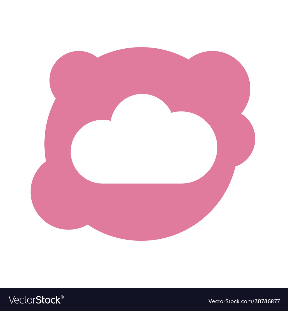 Cloud computing server technology block style icon