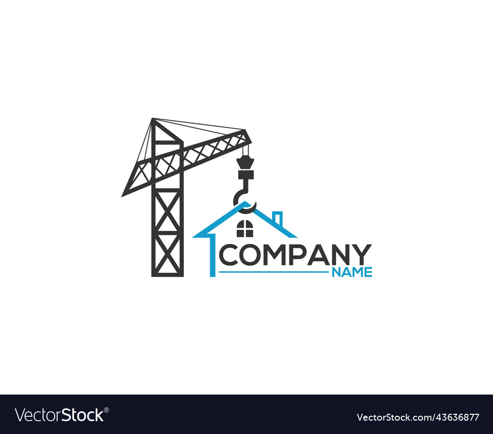 Creative Home Construction Logo Design Royalty Free Vector