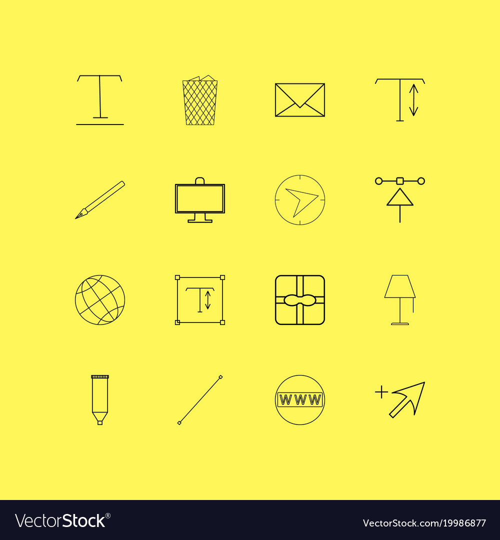 Design-Elemente lineare Ikone Set einfache Umriss