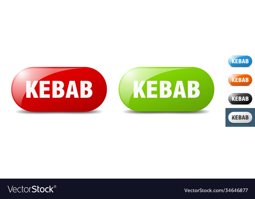 Kebab button key sign push set