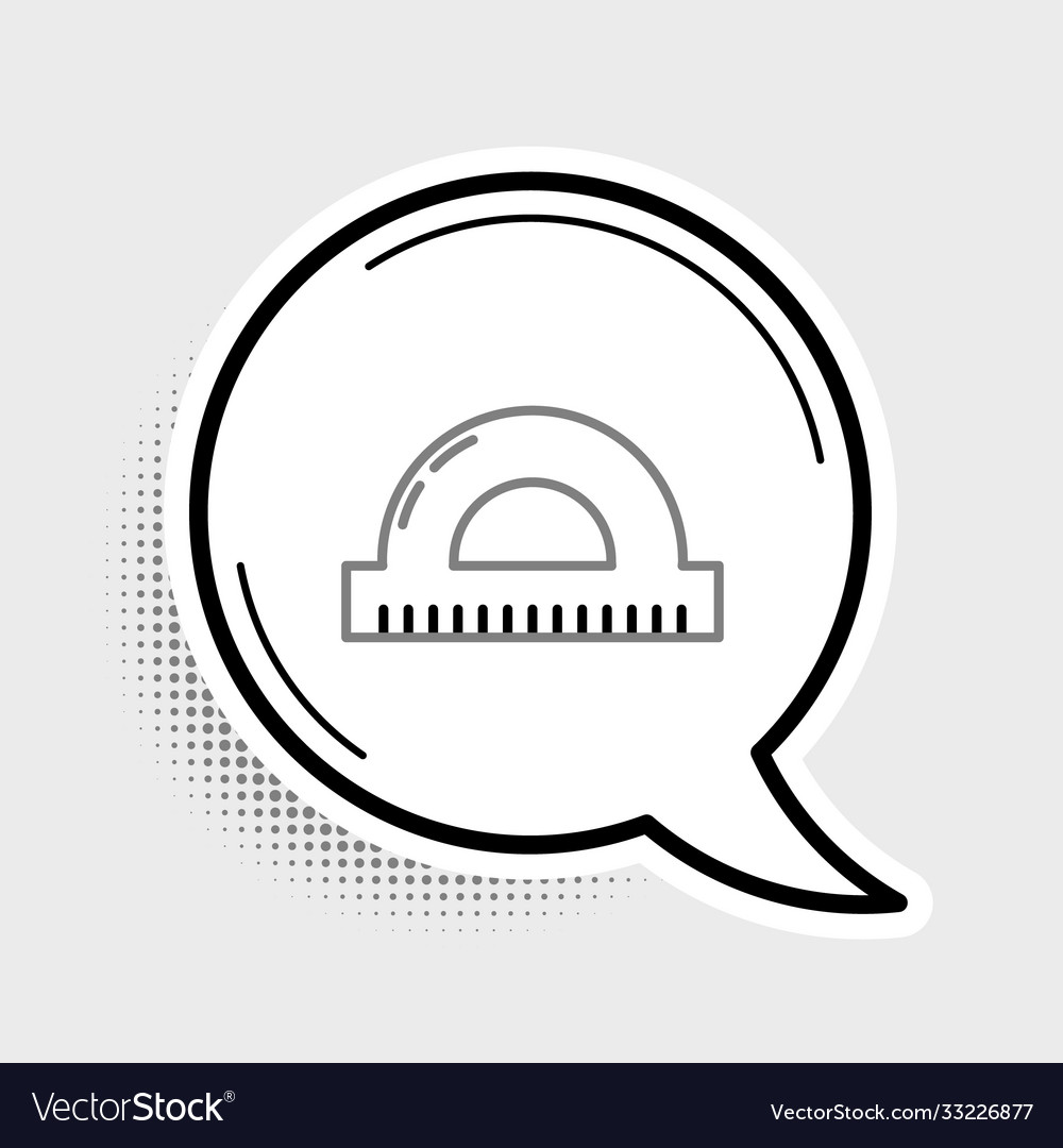 Line protractor grid for measuring degrees icon Vector Image Line protractor grid for measuring degrees icon