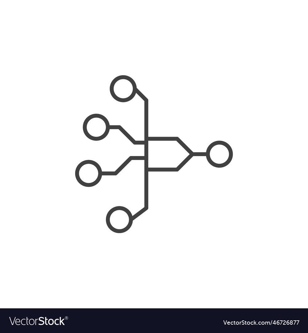 Neural network technology concept outline simple