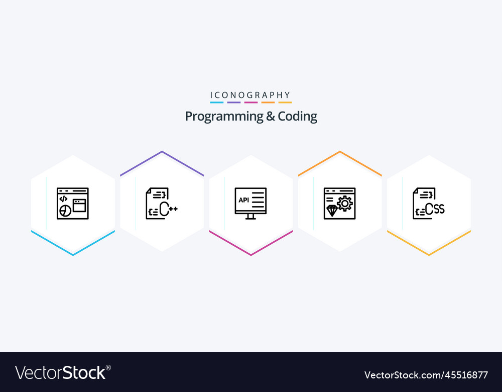 Programmierung und Kodierung 25 Zeilen-Icon-Pack