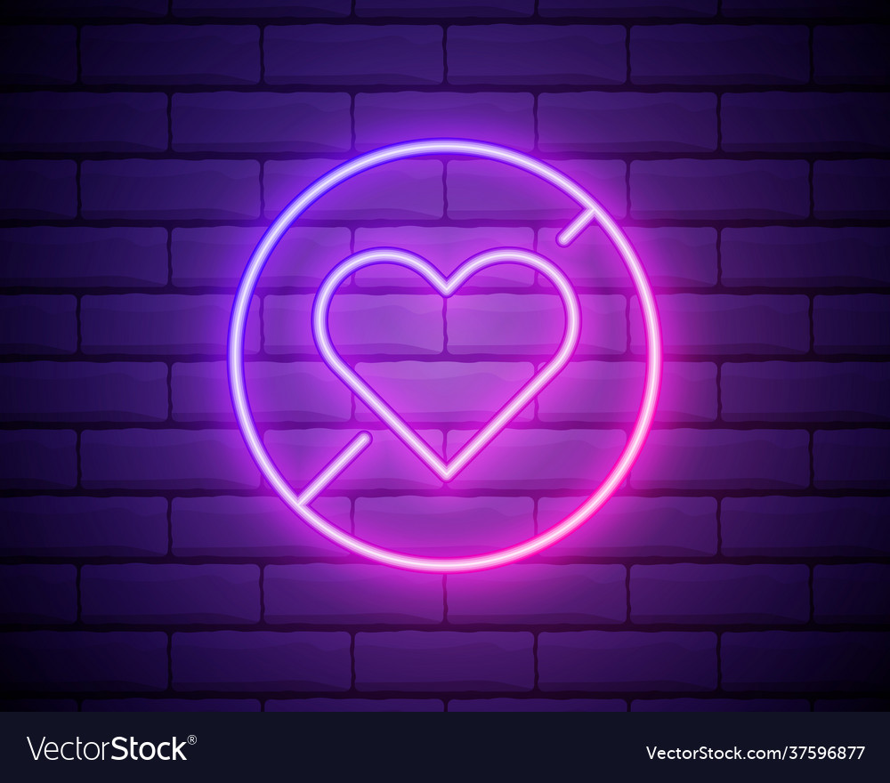 Verbotene Liebe Neon-Icon-Elemente Verbot Set