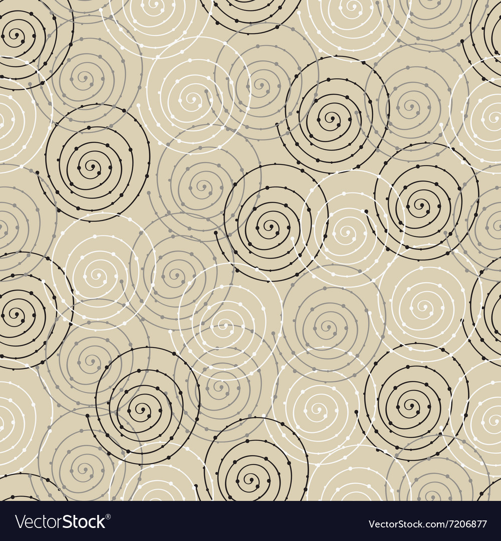 Seamless pattern with spiral circle