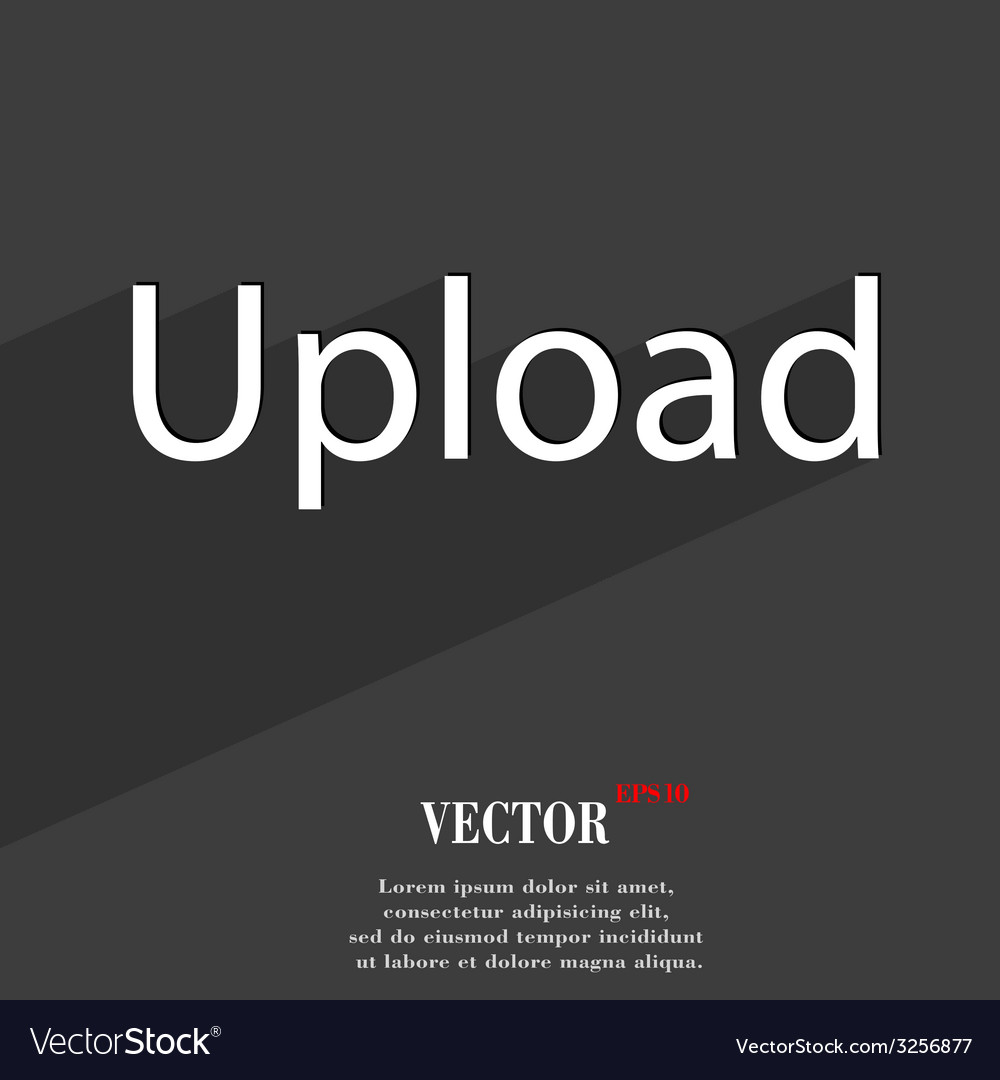 Upload icon symbol flat modern web design