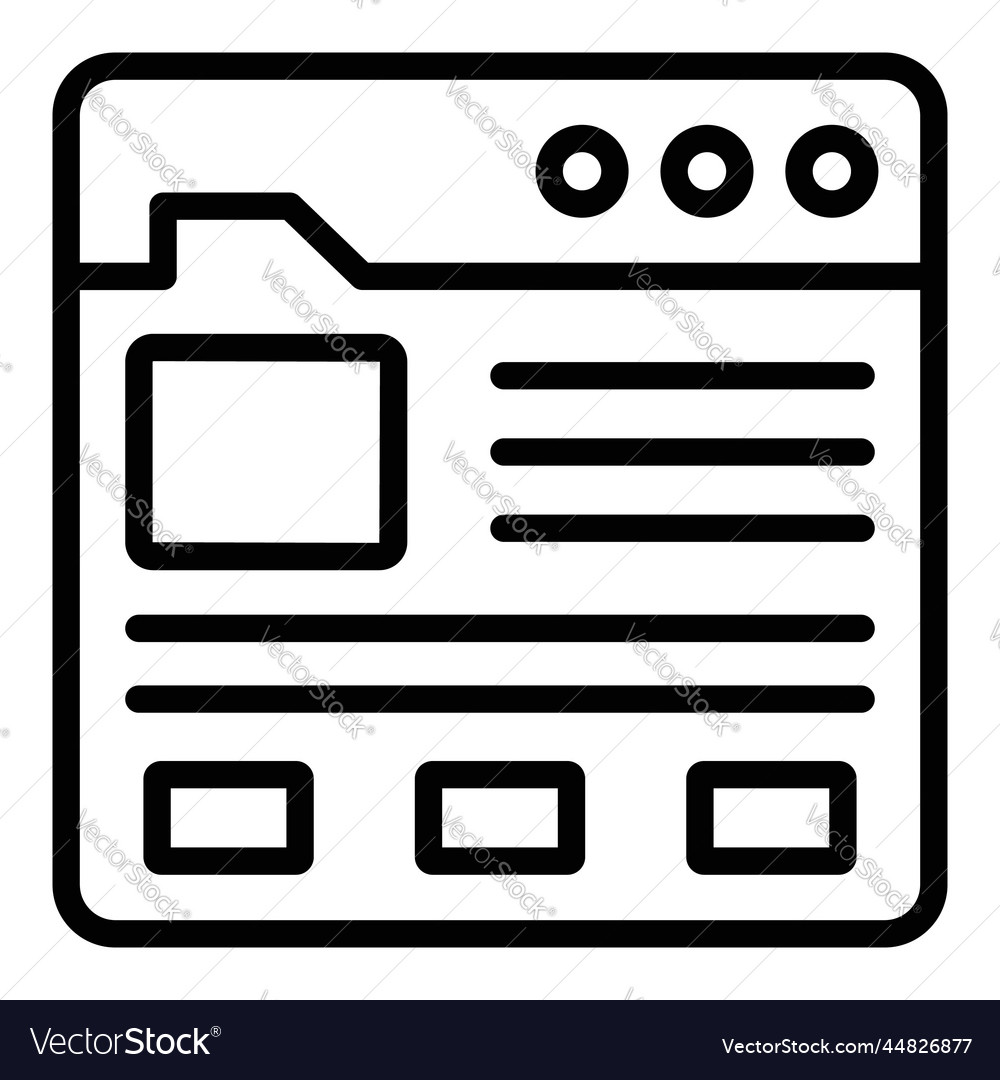 Web template icon user interface as a simple