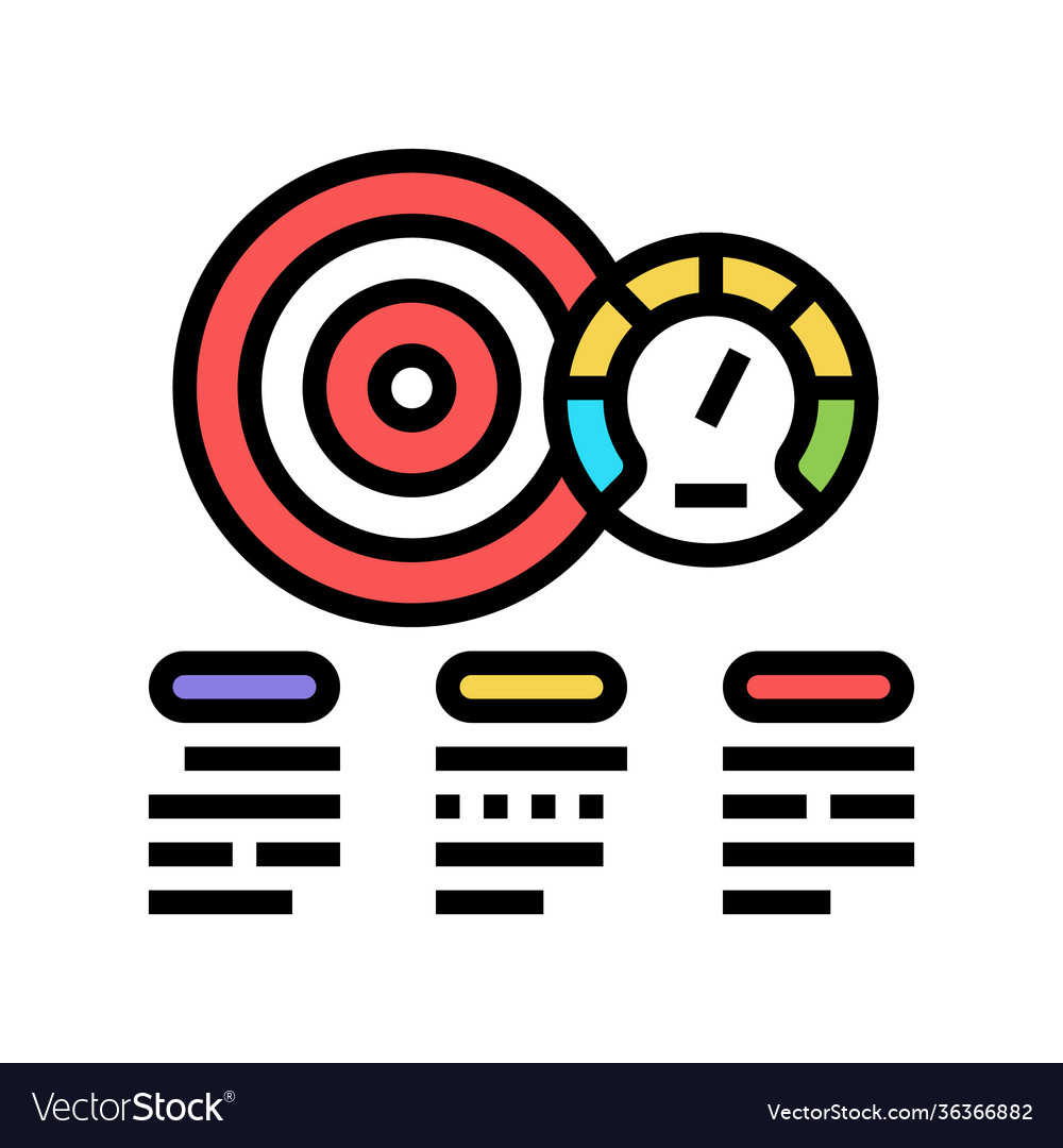 Achievement task optimize color icon Vector Image Achievement task optimize color icon
