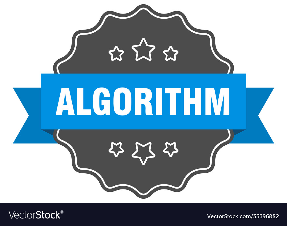 Algorithm label isolated seal sticker