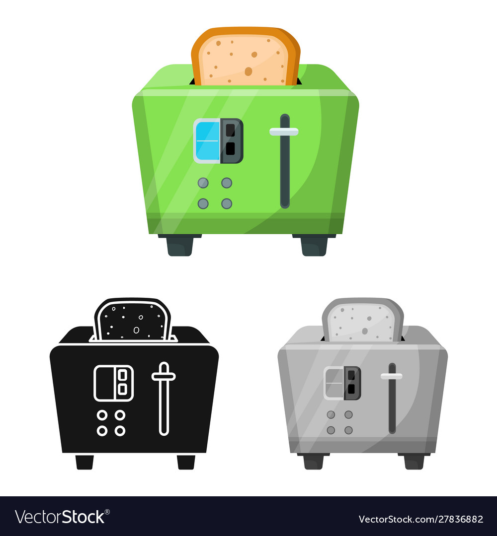 Design toaster and toast logo graphic