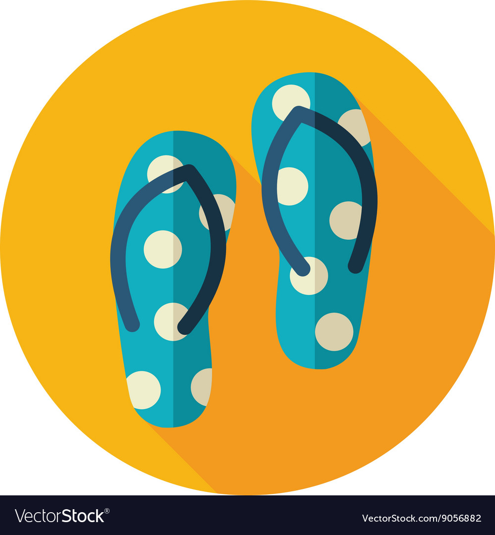 Flip flops flat icon summer vacation