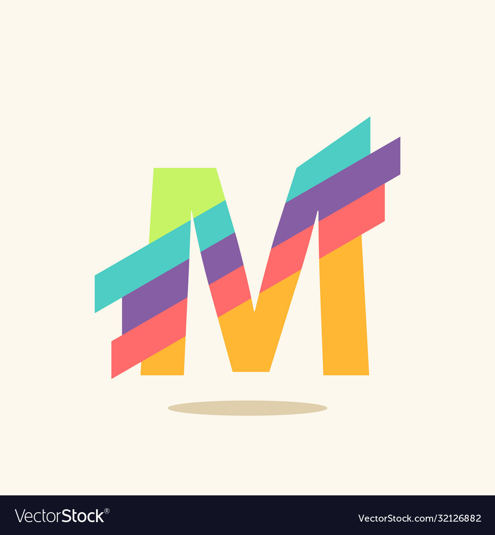 Letter m logo icon design template elements Vector Image