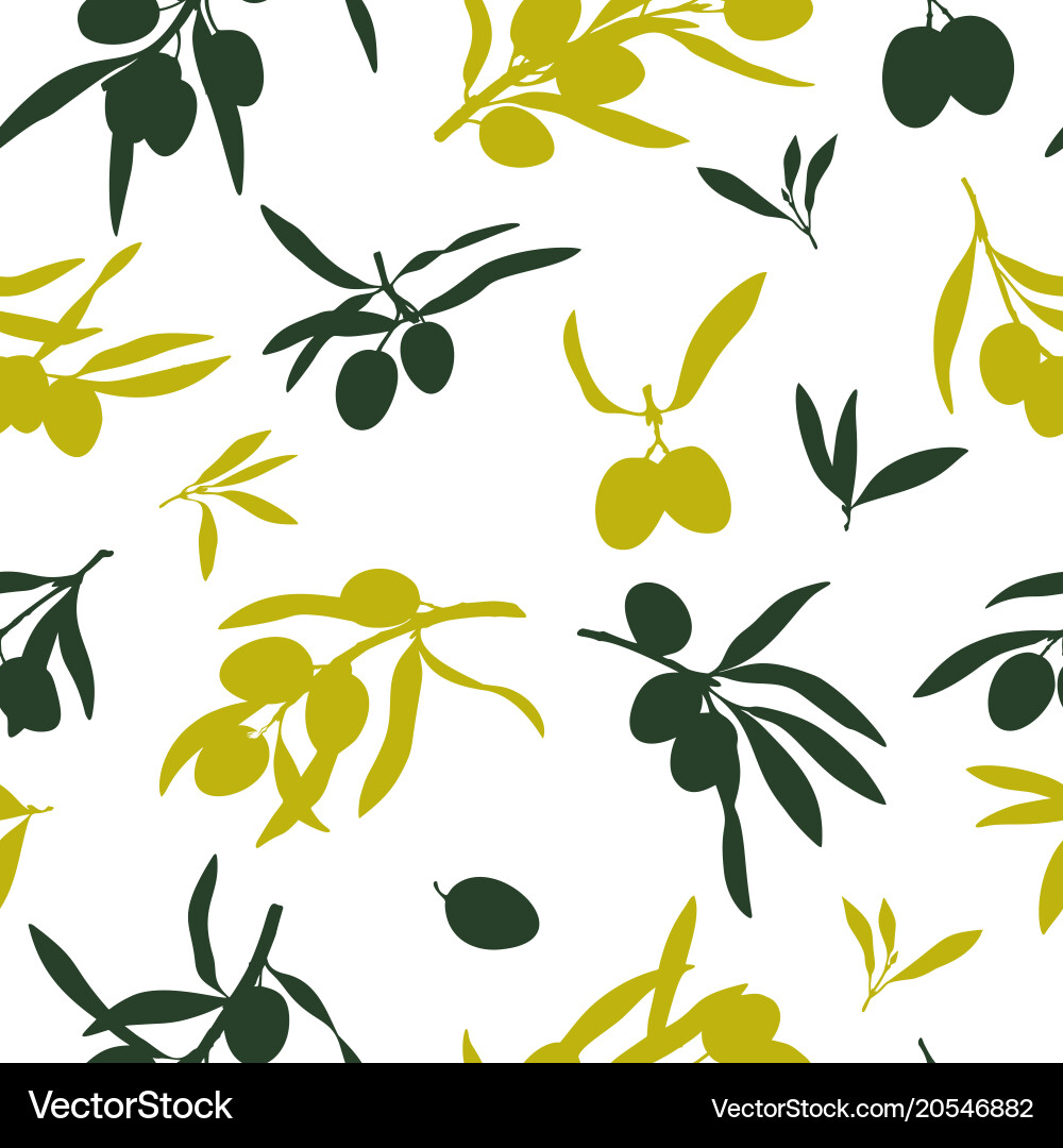Olive branches flat Royalty Free Vector Image - VectorStock