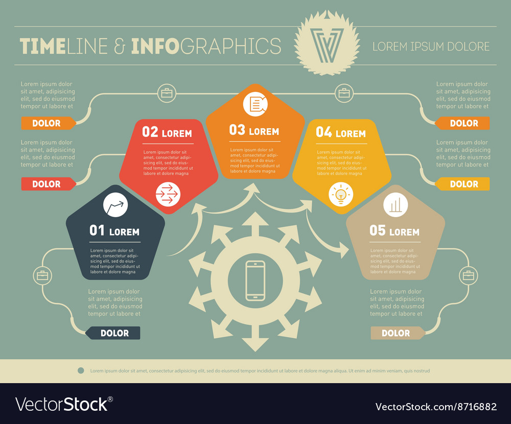 Part of the report with logo and icons set