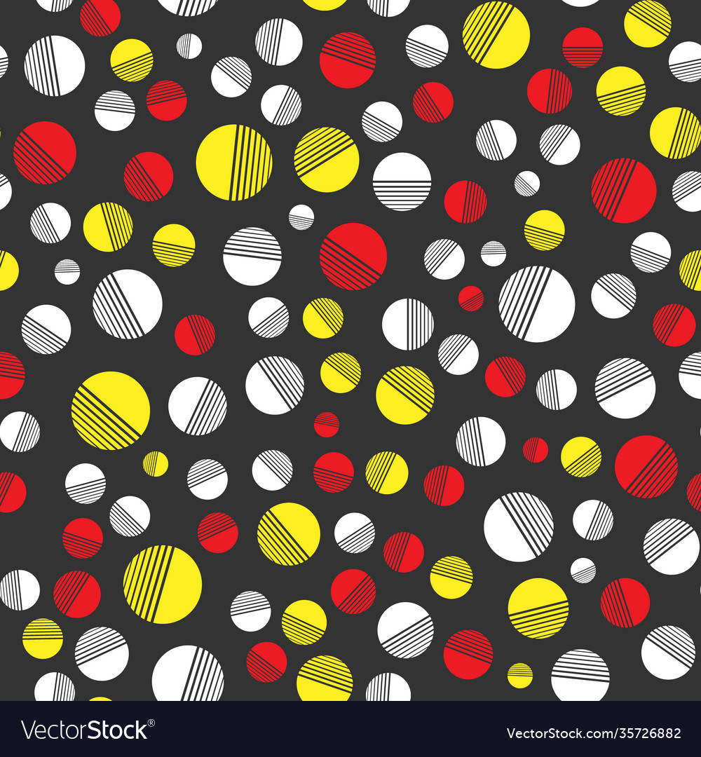 Seamless pattern colored circles different Vector Image