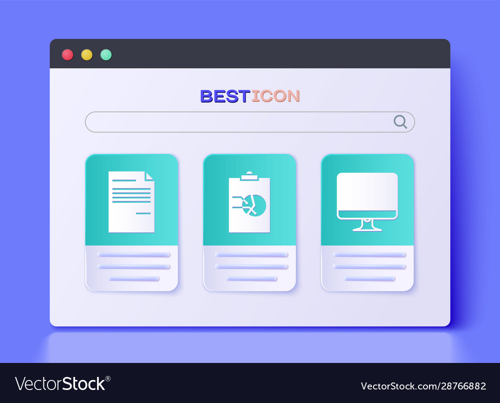 Set clipboard with graph chart document Vector Image Set clipboard with graph chart document