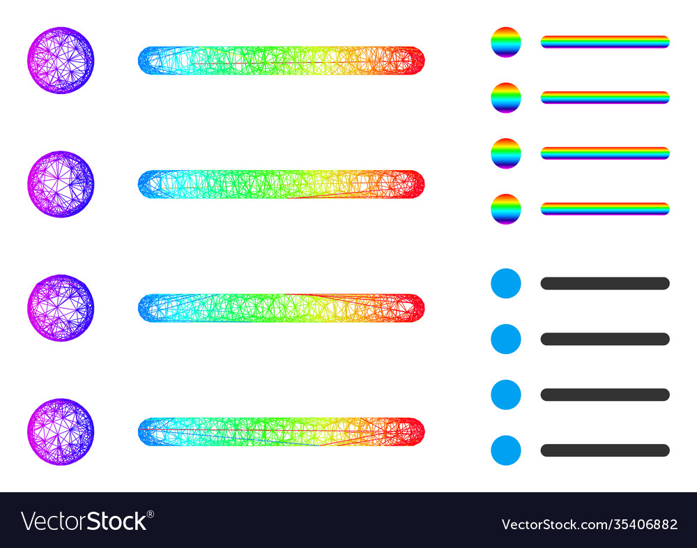 Spectral linear gradient items icon vector image Spectral linear gradient items icon