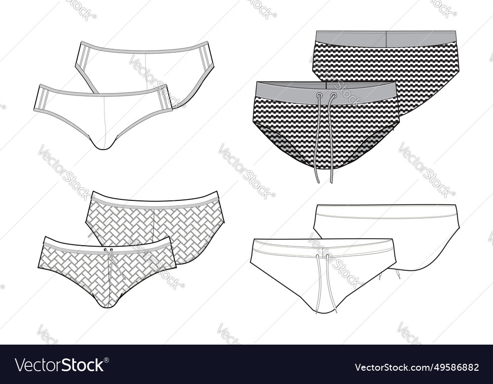 Swim trunk mens underwear speedo Royalty Free Vector Image