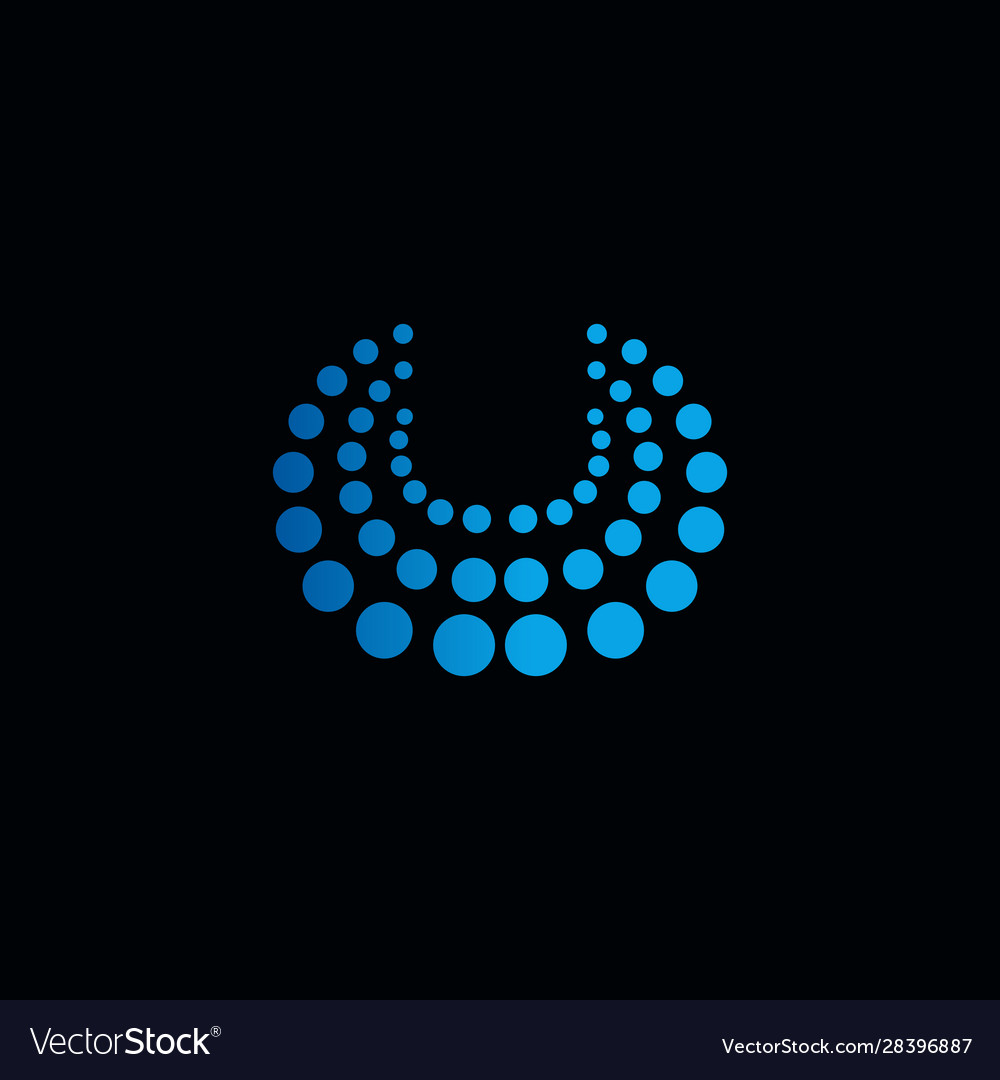 Abstract logo blue circle Royalty Free Vector Image