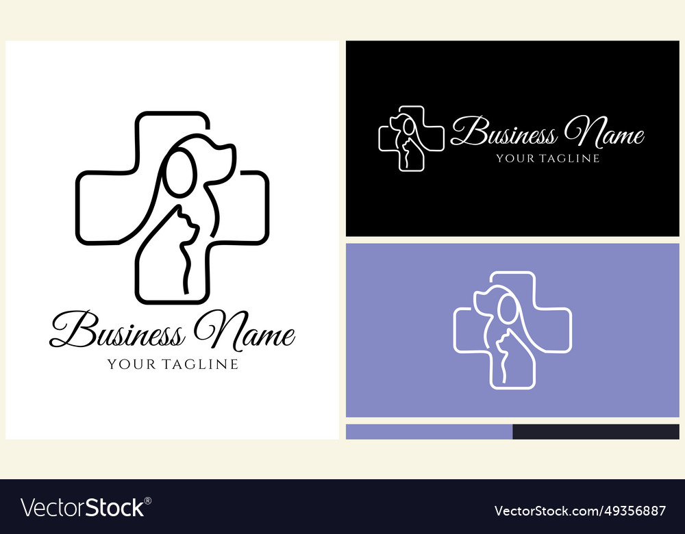 Animal care hospital logo template