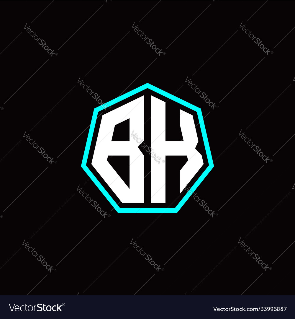 B k initials modern polygon logo template vector image B k initials modern polygon logo template