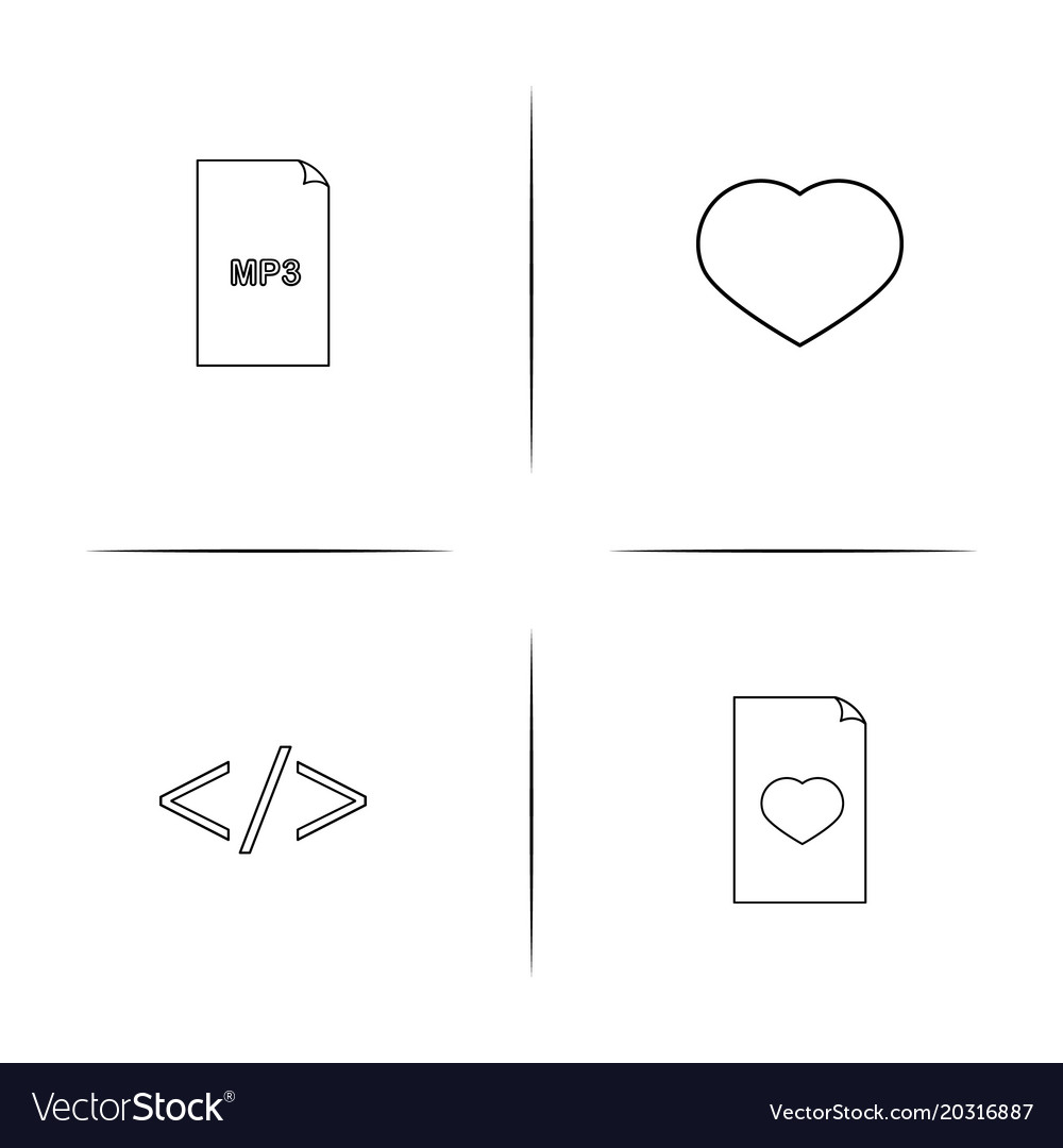 Files and folders sign simple linear icon