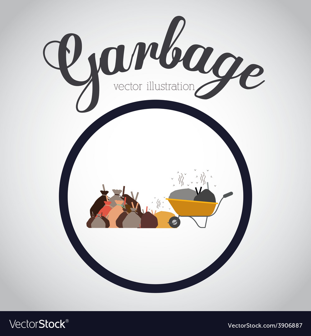 Garbage design over white background