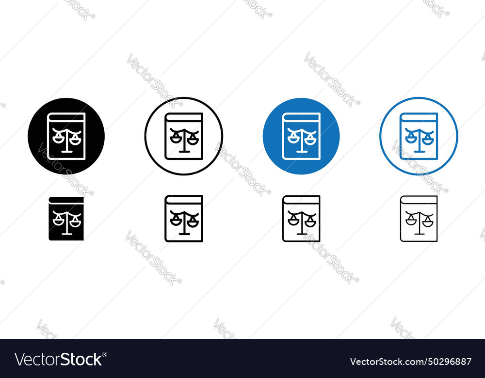 Labour and social law icon set business labor