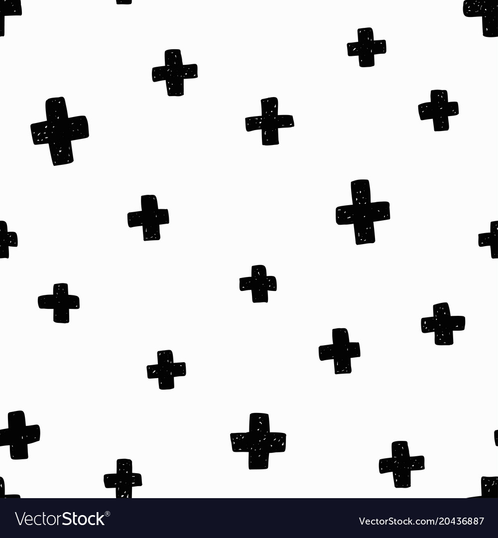 Seamless pattern with hand drawn elements