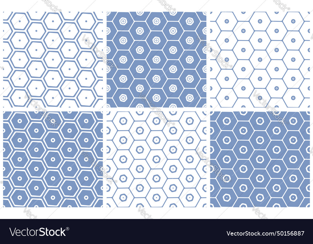 Seamless patterns set vector image Seamless patterns set