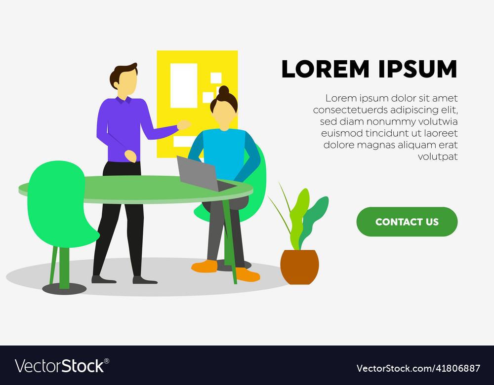 Web design studio or team working Vector Image Web design studio or team working