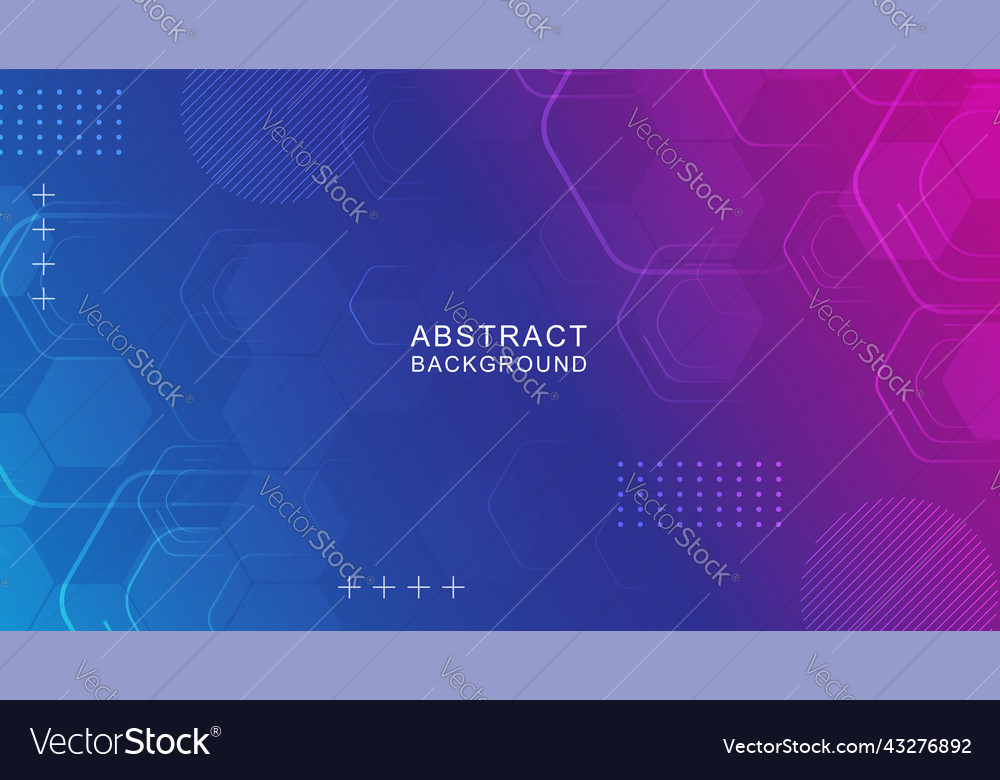 Abstract gradient geometric hexagonal background