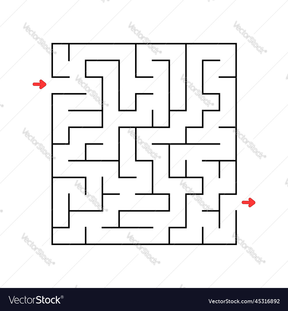 Abstract labyrinth educational game for kids Vector Image