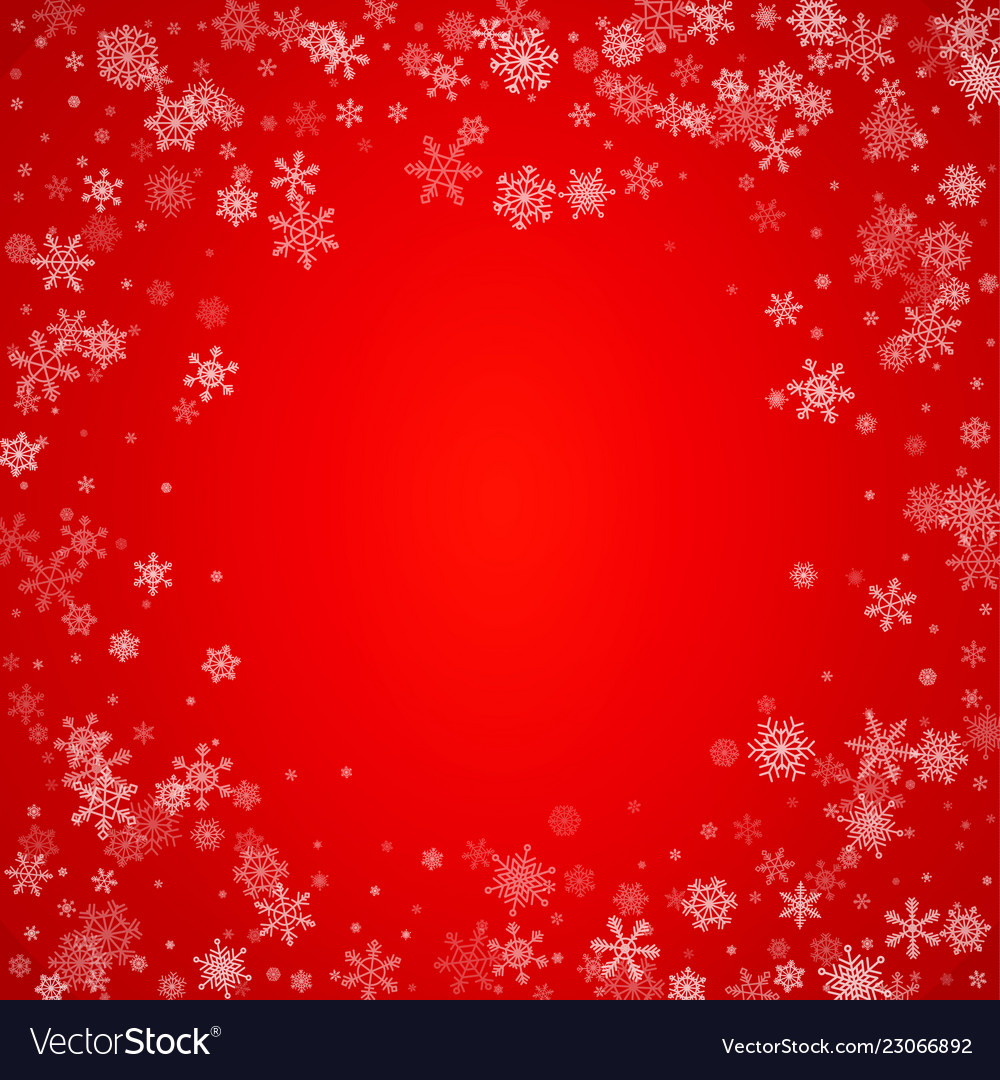 Christmas blizzard snowfall made from flat Vector Image