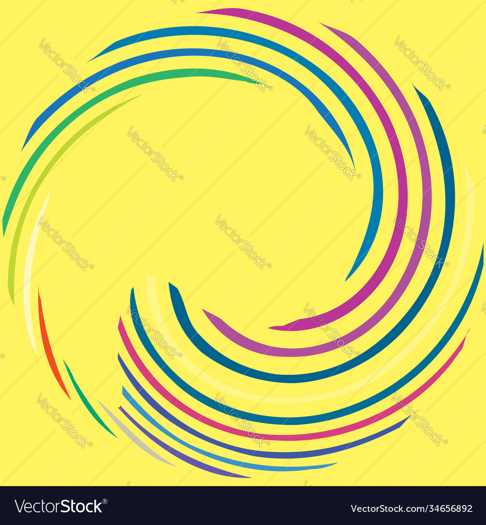 Circular spiral swirl twirl design element