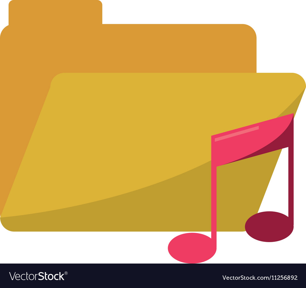 Isolated music note and file design