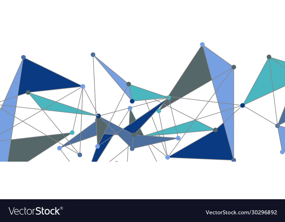 Line points connections triangular technology Vector Image Line points connections triangular technology