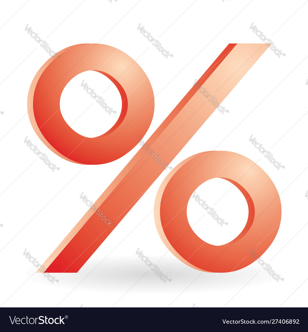 Percent symbol Royalty Free Vector Image - VectorStock