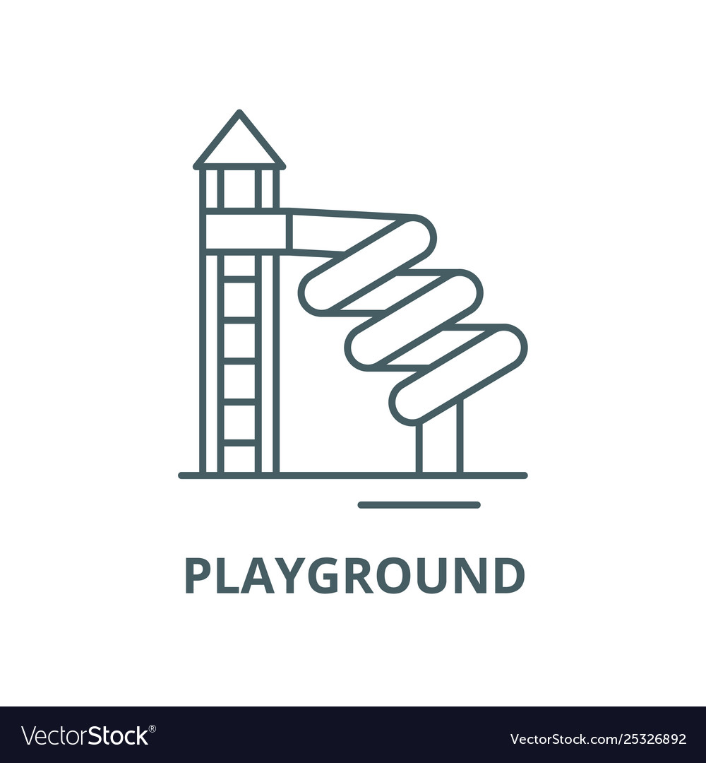 Playground line icon linear concept Vector Image Playground line icon linear concept