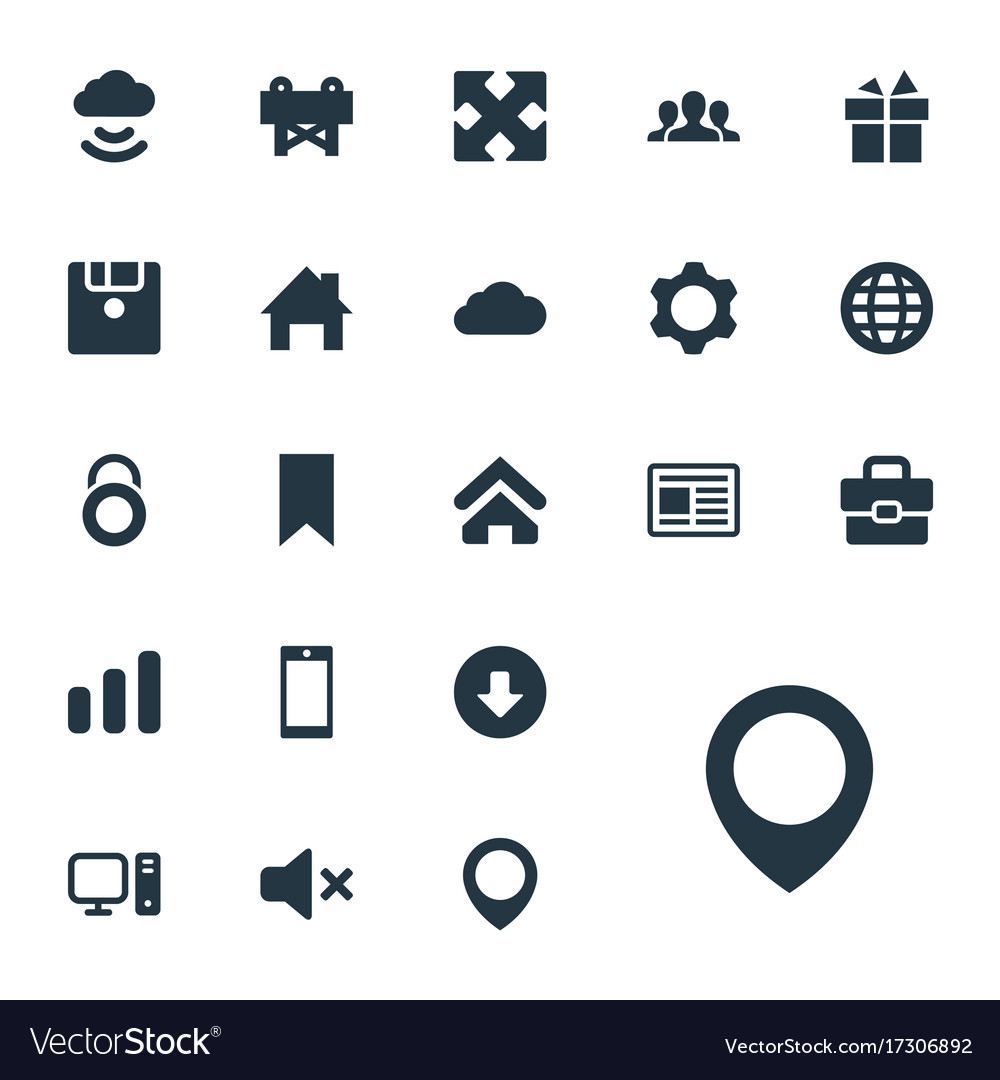 Set of simple interface icons